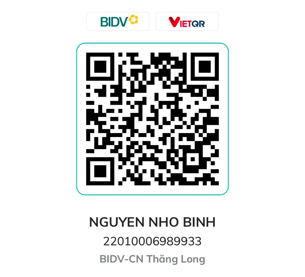 QR chuyển khoản NGUYEN NHO BINH — BIDV-CN Thăng Long